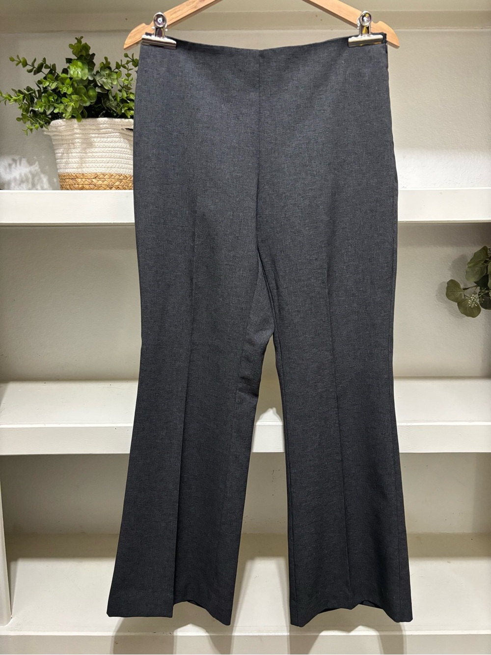 Women’s Dark Gray Flared Dress Pants